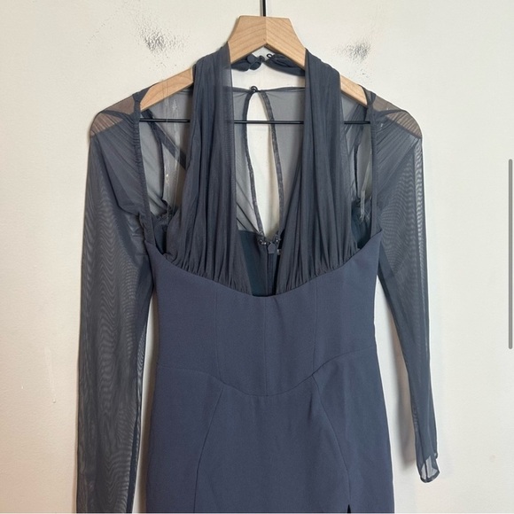 House of CB Evangelina Slate Plunge Maxi Dress, XS - Picture 8 of 11